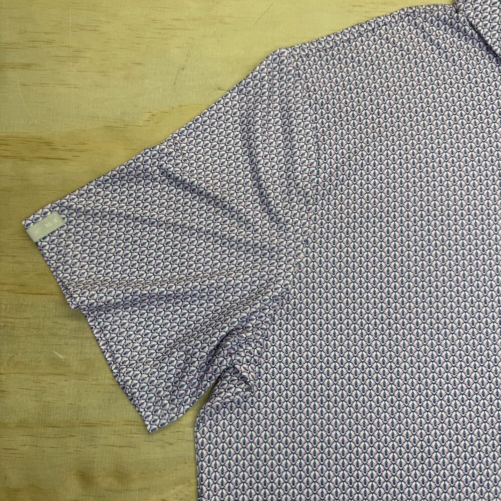 NEW RLX Ralph Lauren Golf Purple Navy Bee Print Performance Polo Shirt XL - Picture 5 of 14